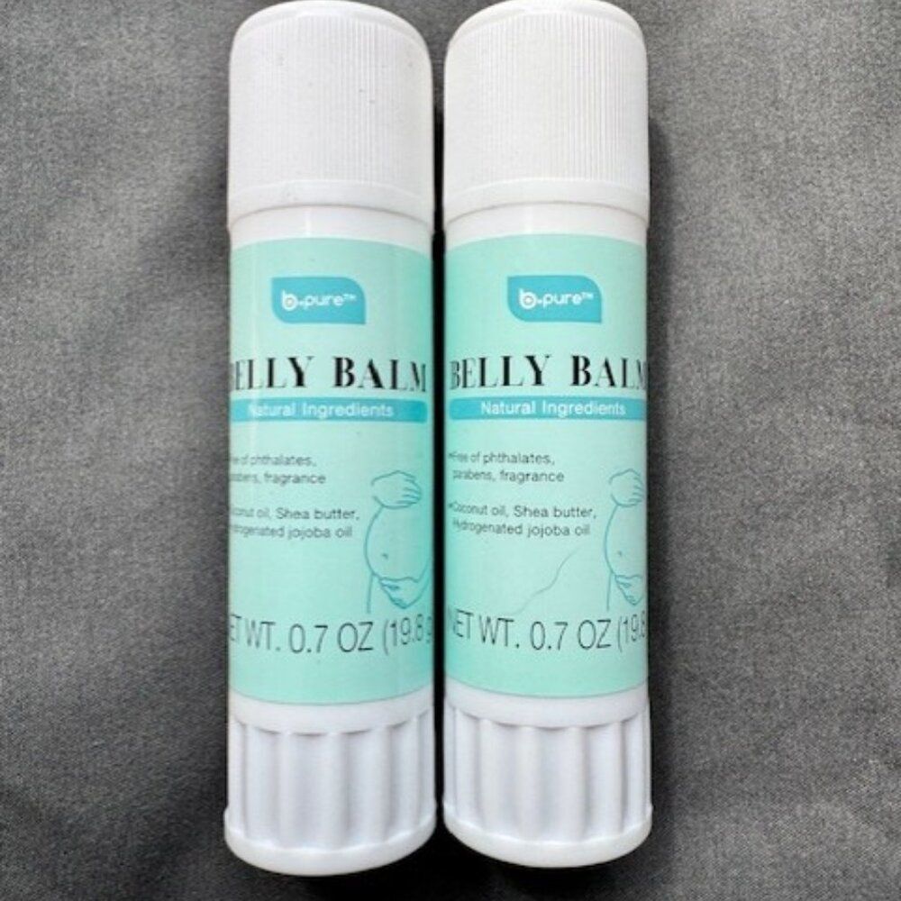 Set of 2 b.pure Natural Belly Balm Coconut Oil and Shea Butter